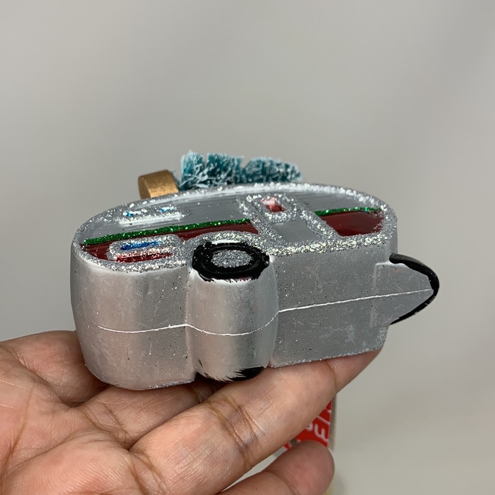 5 Ornaments RV trailer w tree Christmas tree holiday decoration retro style - Picture 9 of 14